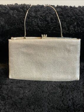 Vintage after five silver evening bag purse